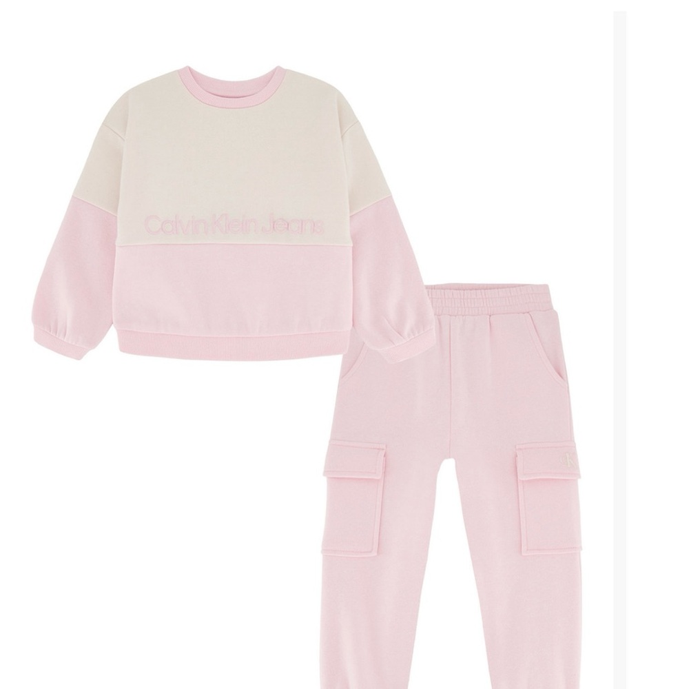 Calvin Klein Kids Pink and White Outfit